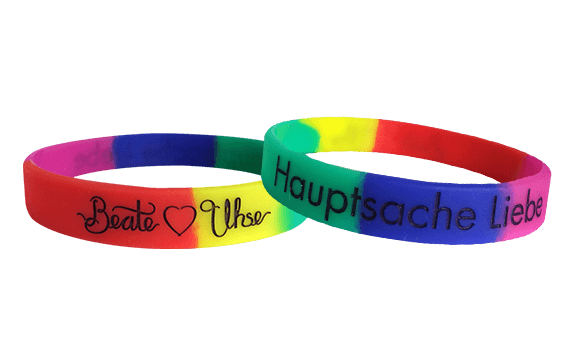 rainbow colors silicone bracelets