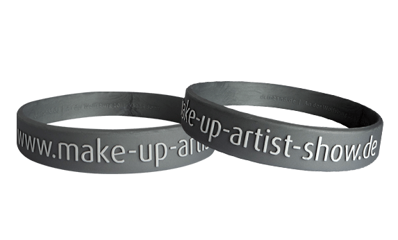 embossed and printed silicone wristbands