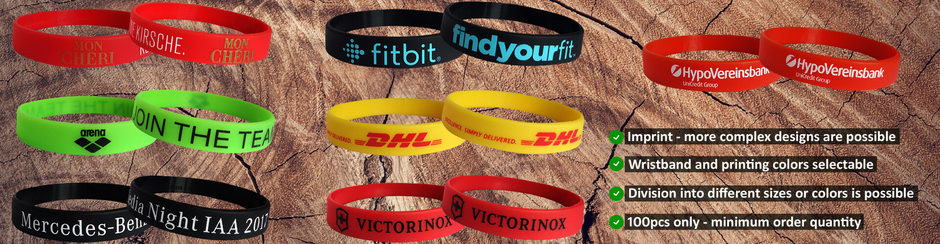 Rubber bracelets with on sale logo