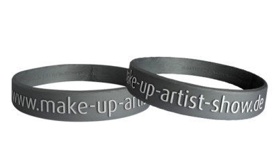 silicone bracelets embossing with printing
